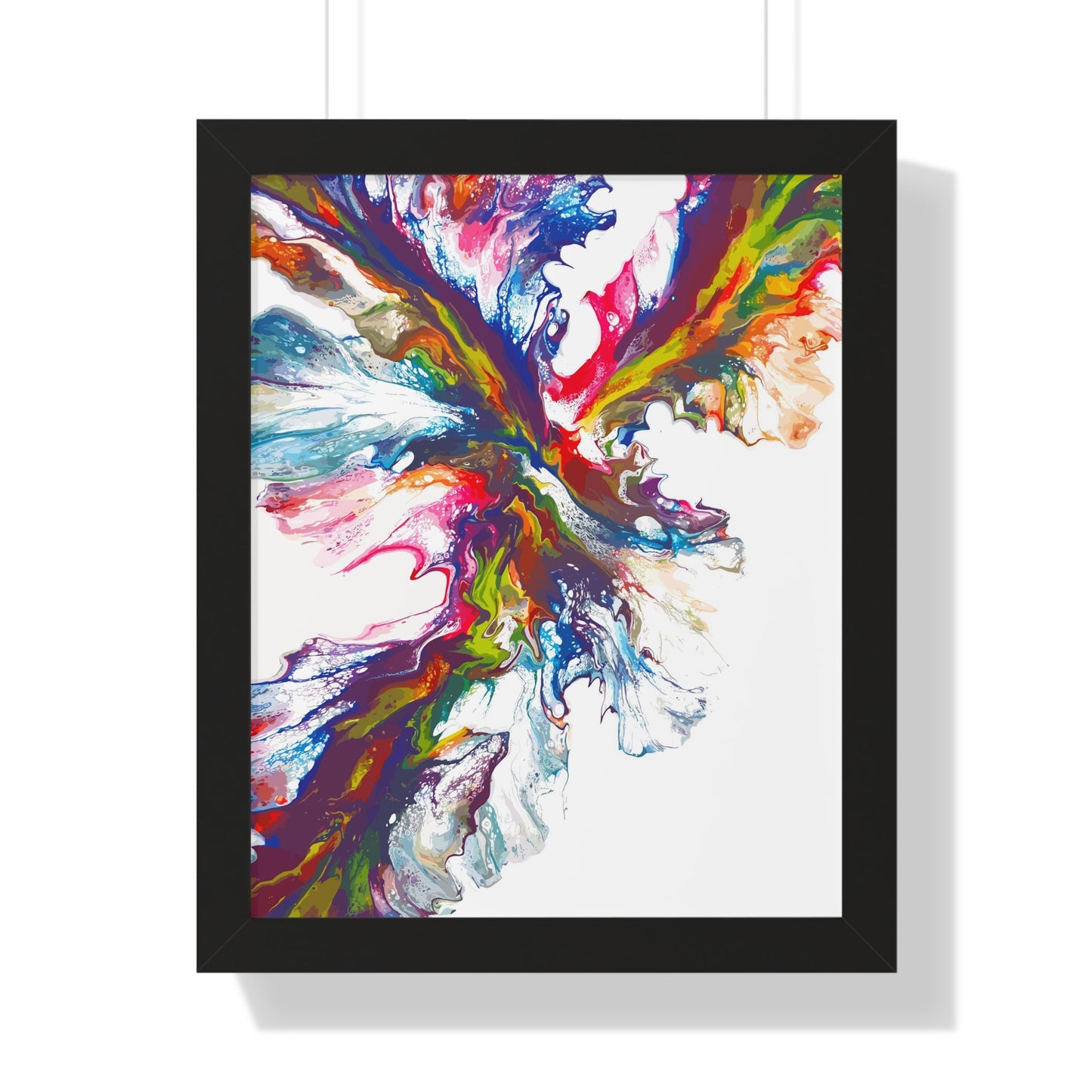 Splash of Iridescence Framed Art Print (Vertical)