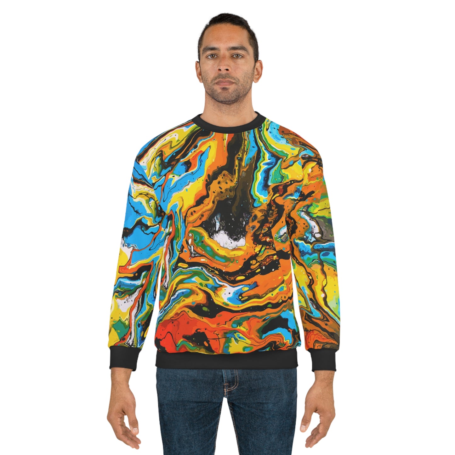 Sunset in Troubled Waters: All-Over Print Unisex Sweatshirt