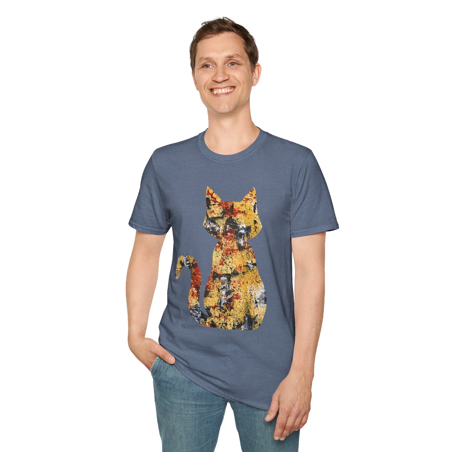 Dot Dot Dot: Unisex Cat Softstyle T-Shirt