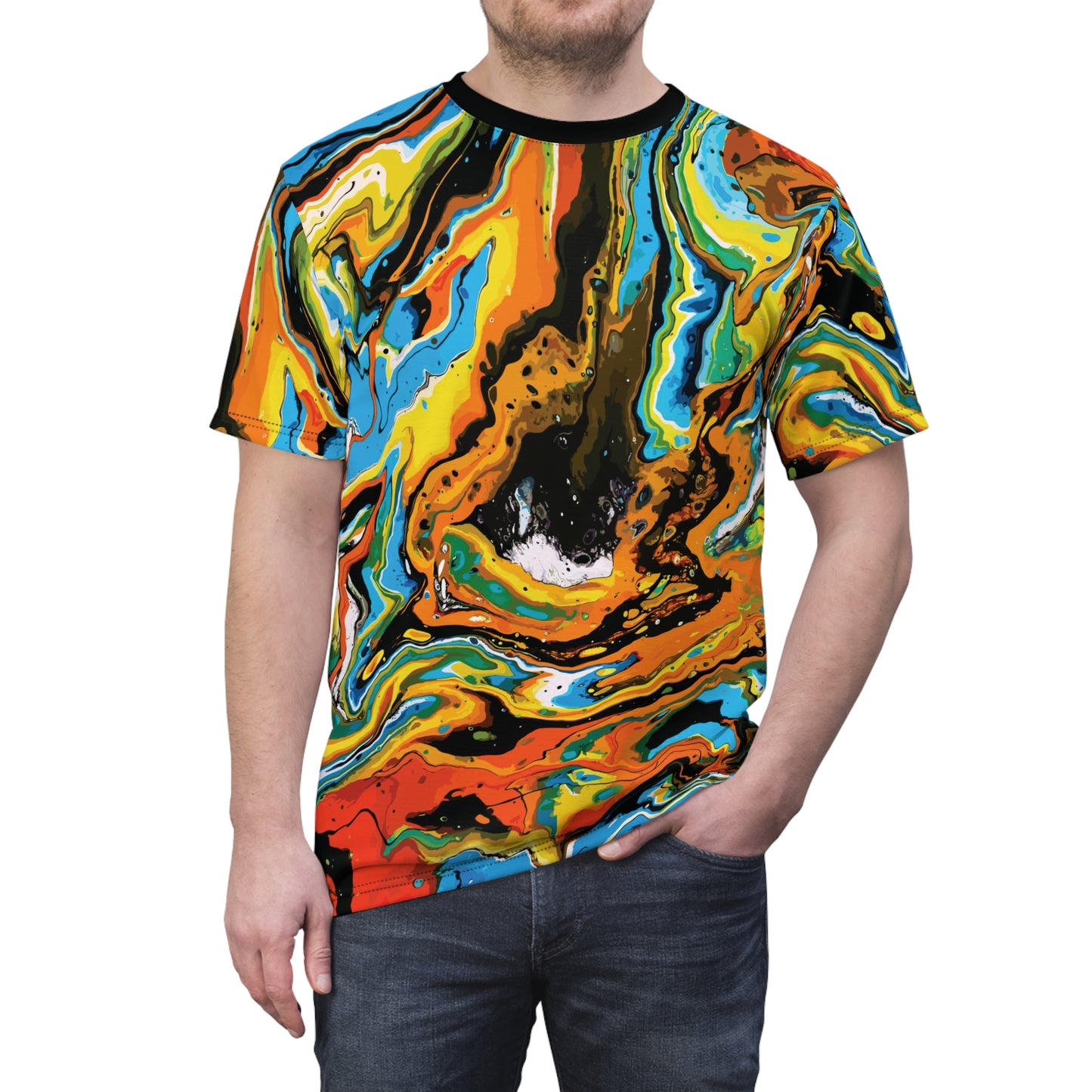 Sunset in Troubled Waters: All-Over Print Unisex Tee