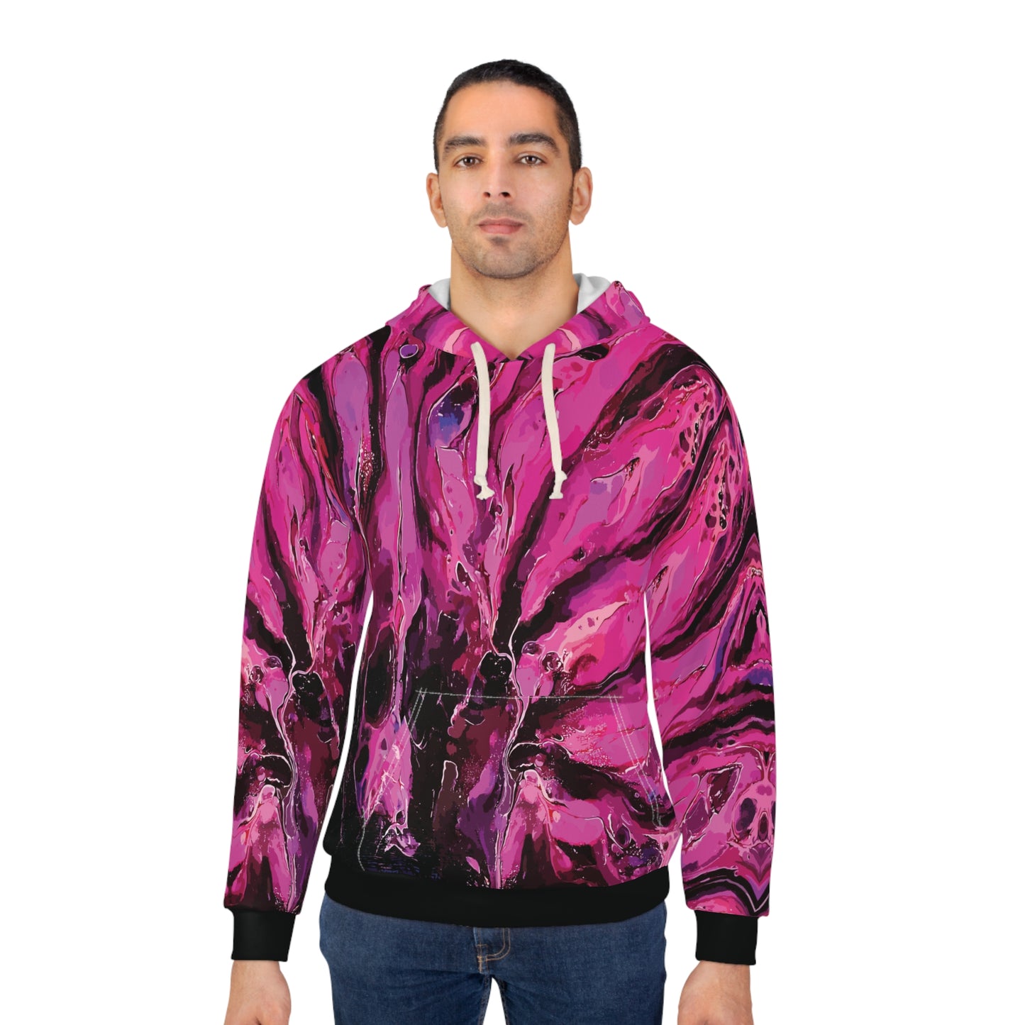 Floral Flare: All-Over Print Unisex Pullover Hoodie